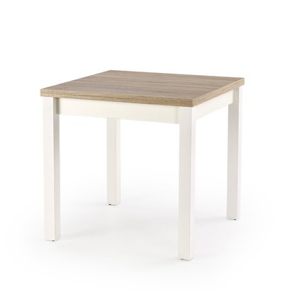 Lea extendable table 80-160x80 cm white-sonoma oak