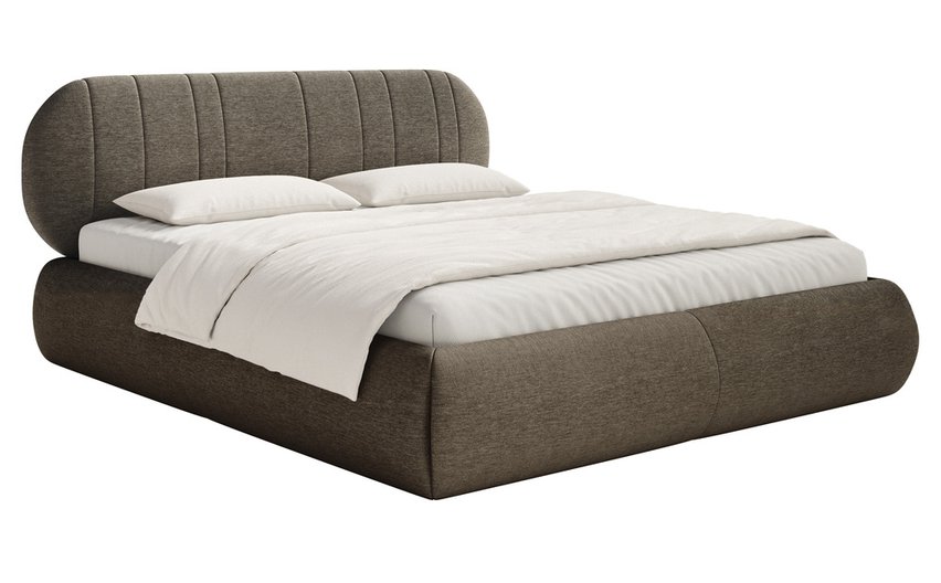 Upholstered bed 140x200 cm Asmelio rolled frame without container Verita 24