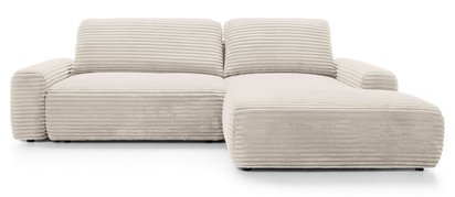 Corner sofa with sleeping function Alferia L-shaped with storage Ambience 2 corduroy right-hand side