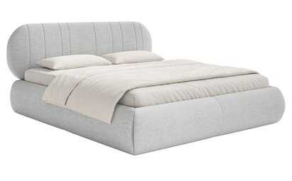 Upholstered bed 140x200 cm Asmelio rolled frame without container Verita 80