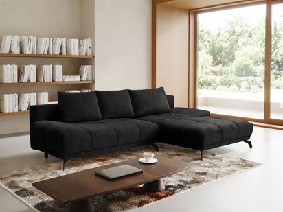 Corner sofa with sleeping function Felipe L-shaped left side with container Aragon 99