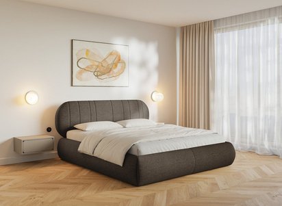 Upholstered bed 160x200 cm Asmelio rolled frame without container Verita 24