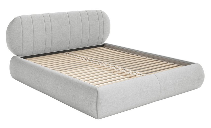 Upholstered bed 160x200 cm Asmelio rolled frame without container Verita 80