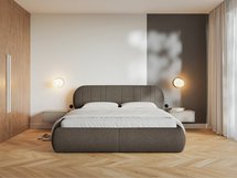 Upholstered bed 140x200 cm Asmelio rolled frame without container Verita 24