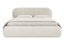 Upholstered bed 180x200 cm Asmelio rolled frame without container Verita 01