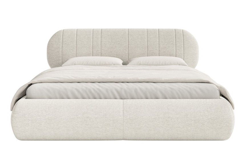 Upholstered bed 180x200 cm Asmelio rolled frame without container Verita 01