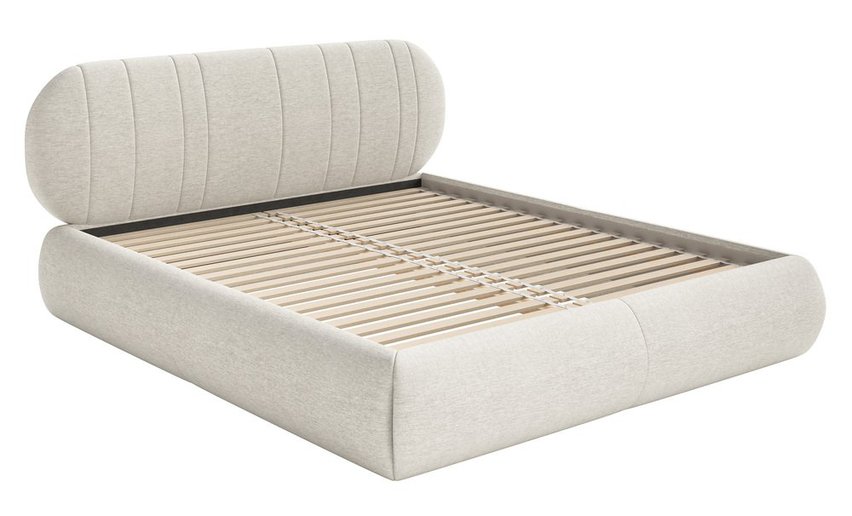 Upholstered bed 180x200 cm Asmelio rolled frame without container Verita 01